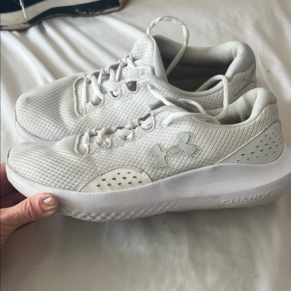 Under Armour White Lightweight Mesh Sneakers
